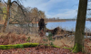 Nehmitzsee mit herbstlicher Halbinsel