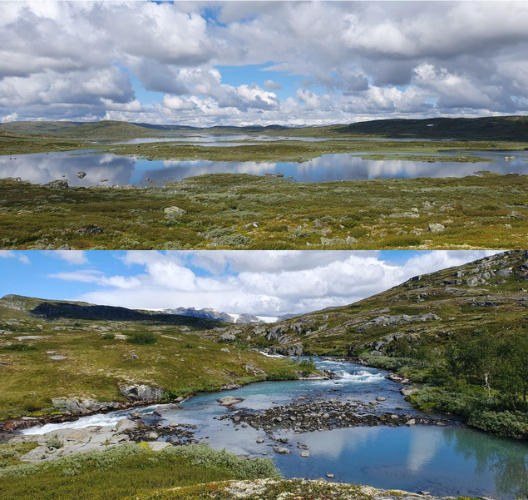 lake-Gjende-Tjonnholstinden-500px Blick über den türkisfarbenen See Gjende zum Gipfel des Tjonnholstinden
