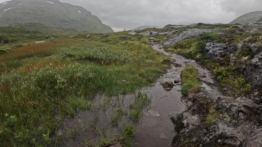 Geröllfeld auf dem Massiv Trail